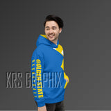 Full Print Hoodie To Match Golden State Basketball Team - Jagged