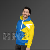 Full Print Hoodie To Match Golden State Basketball Team - Jagged