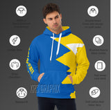 Full Print Hoodie To Match Golden State Basketball Team - Jagged