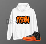 Hoodie To Match Jordan 12 Brilliant Orange - Fresh Graffiti Style