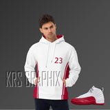 Full Print Hoodie To Match Jordan 12 Cherry - Two Tone