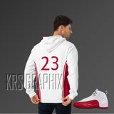 Full Print Hoodie To Match Jordan 12 Cherry - Two Tone