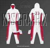 Full Print Hoodie To Match Jordan 12 Cherry - Two Tone