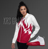Jacket To Match Jordan 12 Cherry - Flames
