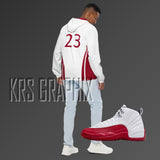Zip Hoodie To Match Jordan 12 Cherry - Two Tone