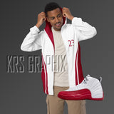 Zip Hoodie To Match Jordan 12 Cherry - Two Tone