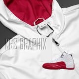 Zip Hoodie To Match Jordan 12 Cherry - Two Tone