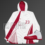 Zip Hoodie To Match Jordan 12 Cherry - Two Tone