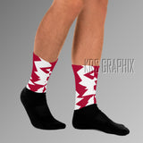 Socks To Match Jordan 12 Cherry - Jagged