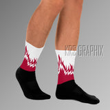 Socks To Match Jordan 12 Cherry - Flames
