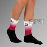 Socks To Match Jordan 12 Cherry - Gradient