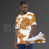 Full Print Shirt To Match Jordan 13 Wheat - Camouflage