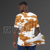 Full Print Shirt To Match Jordan 13 Wheat - Camouflage