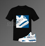 T-Shirt To Match Jordan 4 Military Blue - Classic