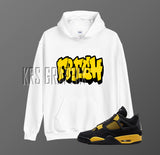 Hoodie To Match Jordan 4 Thunder - Fresh Graffiti Style