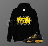Hoodie To Match Jordan 4 Thunder - Fresh Graffiti Style