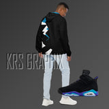 Zip Hoodie To Match Jordan 6 Aqua - Jagged