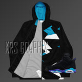 Zip Hoodie To Match Jordan 6 Aqua - Jagged
