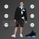Zip Hoodie To Match Jordan 6 Aqua - Jagged
