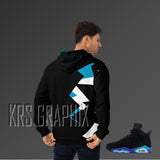 Full Print Hoodie To Match Jordan 6 Aqua - Jagged