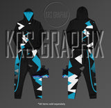 Full Print Hoodie To Match Jordan 6 Aqua - Jagged