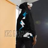 Full Print Hoodie To Match Jordan 6 Aqua - Jagged