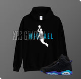 Hoodie To Match Jordan 6 Aqua - Michael Flying