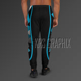Joggers To Match Jordan 6 Aqua - Colorful Jagged Insert