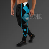 Joggers To Match Jordan 6 Aqua - Colorful Jagged Insert