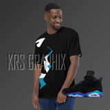 Full Print Shirt To Match Jordan 6 Aqua - Jagged