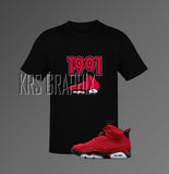 T-Shirt To Match Jordan 6 Toro - '1991 Jordans'
