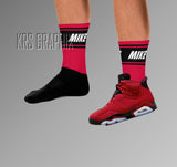 Socks To Match Jordan 6 Toro - Mike In Stripes