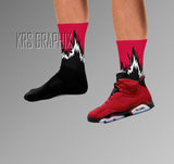 Socks To Match Jordan 6 Toro - Flames