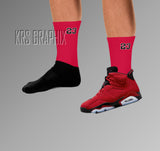 Socks To Match Jordan 6 Toro - 23'S