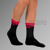 Socks To Match Jordan 6 Toro - Mike Two Tone Black