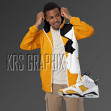 Zip Hoodie To Match Jordan 6 Yellow Ochre - Jagged