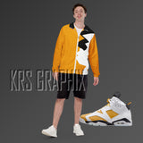 Zip Hoodie To Match Jordan 6 Yellow Ochre - Jagged