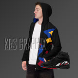 Zip Hoodie To Match Jordan 8 Playoffs - Jagged
