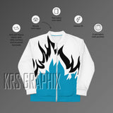 Jacket To Match Jordan 9 Powder Blue - Flames