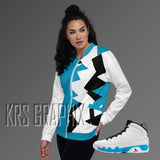 Jacket To Match Jordan 9 Powder Blue - Jagged Asymmetrical