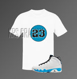 T-Shirt To Match Jordan 9 Powder Blue - 23