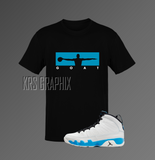 T-Shirt To Match Jordan 9 Powder Blue - Wings Of The Goat