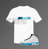 T-Shirt To Match Jordan 9 Powder Blue - 23 Fresh