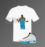 T-Shirt To Match Jordan 9 Powder Blue - The Shrug II