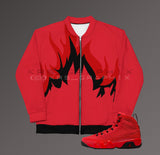 Bomber Jacket Match Jordan 9 Chile Red - Chile Red 9s Bomber Jacket