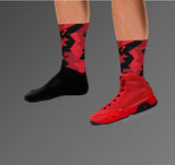Socks Match Jordan 9 Chile Red / Red Thunder 4 - Chile Red 9s/ Red Thunder 4s Socks