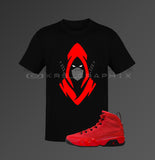 Shirt Match Jordan 9 Chile Red / Red Thunder 4 - Chile Red 9s/ Red Thunder 4s -Shirt