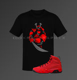 Shirt Match Jordan 9 Chile Red / Red Thunder 4 - Chile Red 9s/ Red Thunder 4s -Shirt