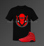 Shirt Match Jordan 9 Chile Red / Red Thunder 4 - Chile Red 9s/ Red Thunder 4s -Shirt