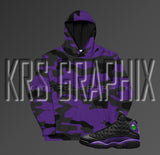 Court Purple 13 All Over Print Hoodie